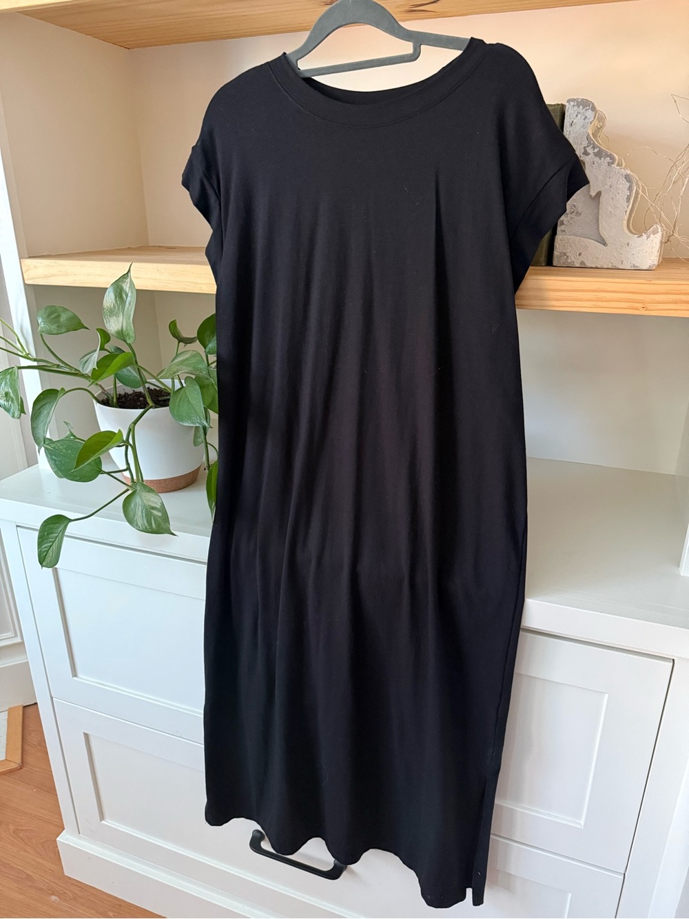 a new day Black Midi T-Shirt Dress